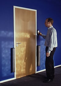Door Detective CL from Smarter Security securing an office doorway