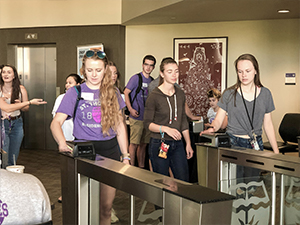 University of St. Thomas Fastlane Glassgate 150 turnstile installation from Smarter Security